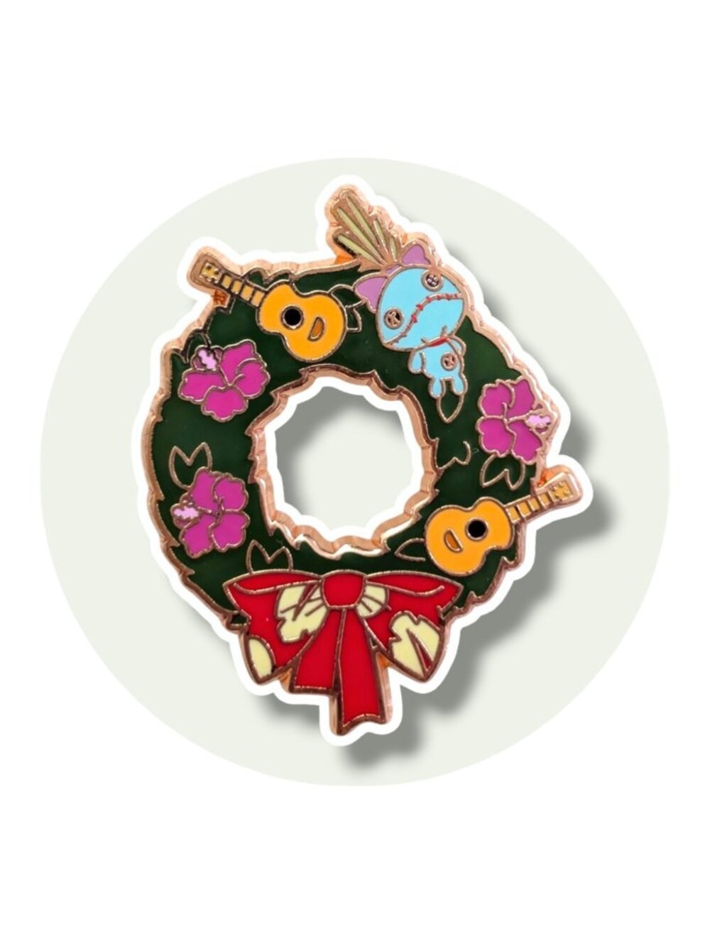 Lilo and Stitch Disney Pin: Scrump Holiday Wreath